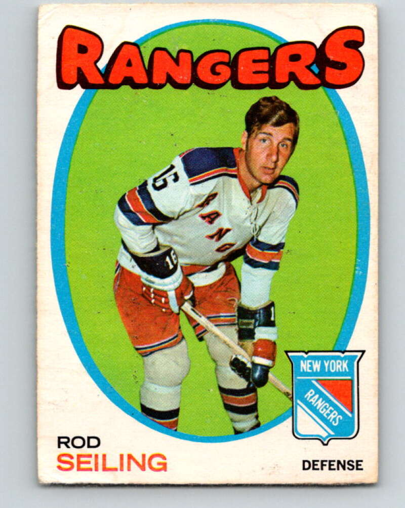 1971-72 O-Pee-Chee #53 Rod Seiling New York Rangers V9122