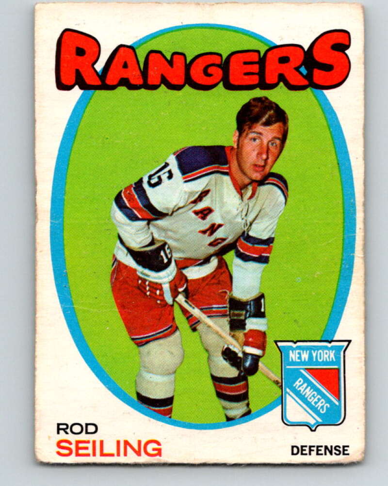 1971-72 O-Pee-Chee #53 Rod Seiling New York Rangers V9123