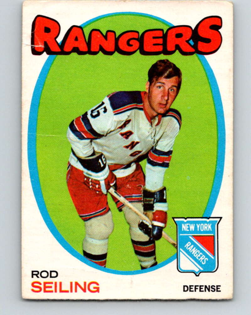 1971-72 O-Pee-Chee #53 Rod Seiling New York Rangers V9124