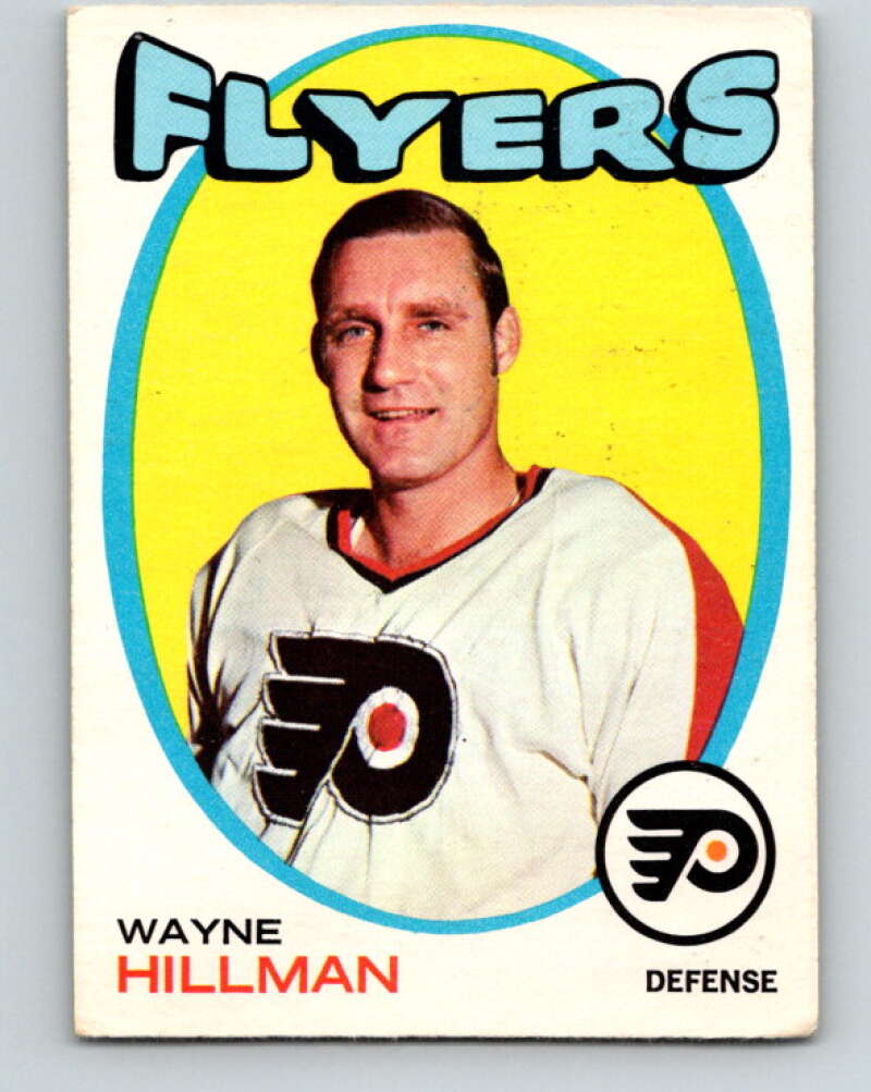 1971-72 O-Pee-Chee #62 Wayne Hillman Philadelphia Flyers V9139