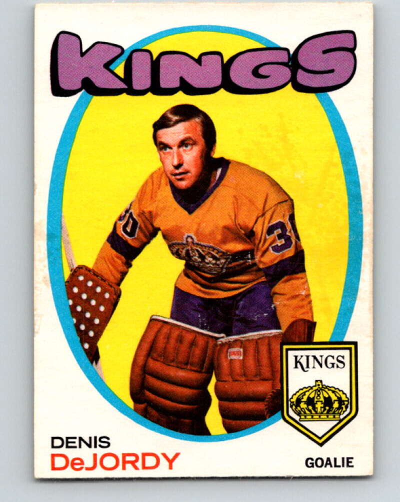 1971-72 O-Pee-Chee #63 Denis DeJordy Los Angeles Kings V9144