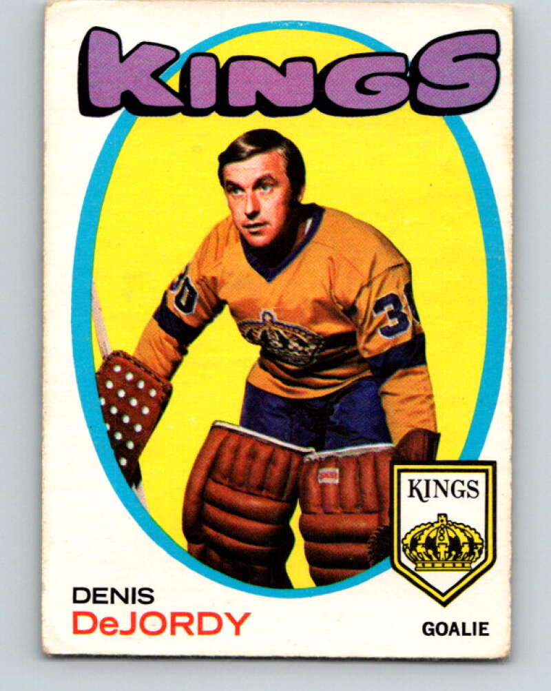 1971-72 O-Pee-Chee #63 Denis DeJordy Los Angeles Kings V9145