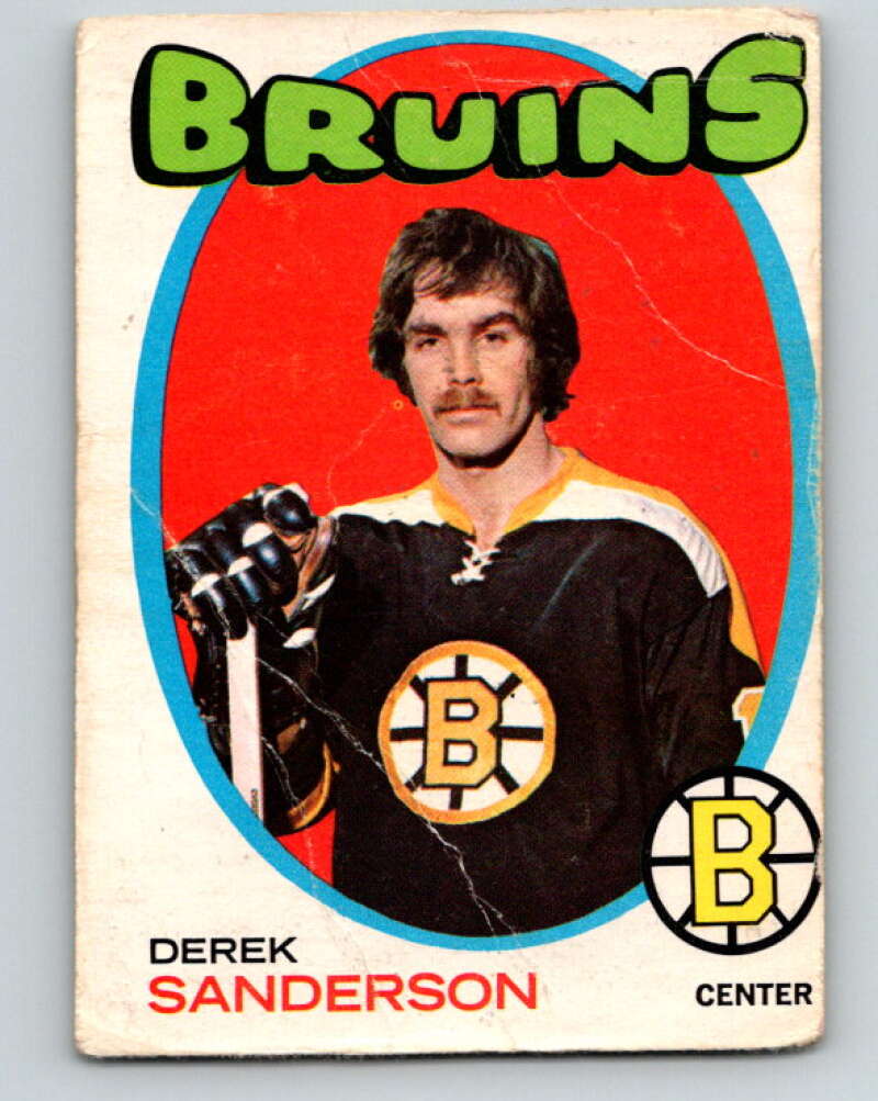 1971-72 O-Pee-Chee #65 Derek Sanderson Boston Bruins V9150
