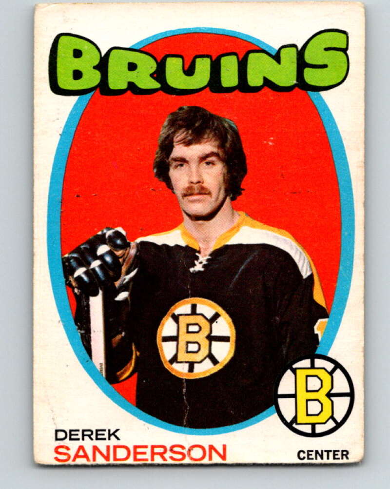 1971-72 O-Pee-Chee #65 Derek Sanderson Boston Bruins V9153