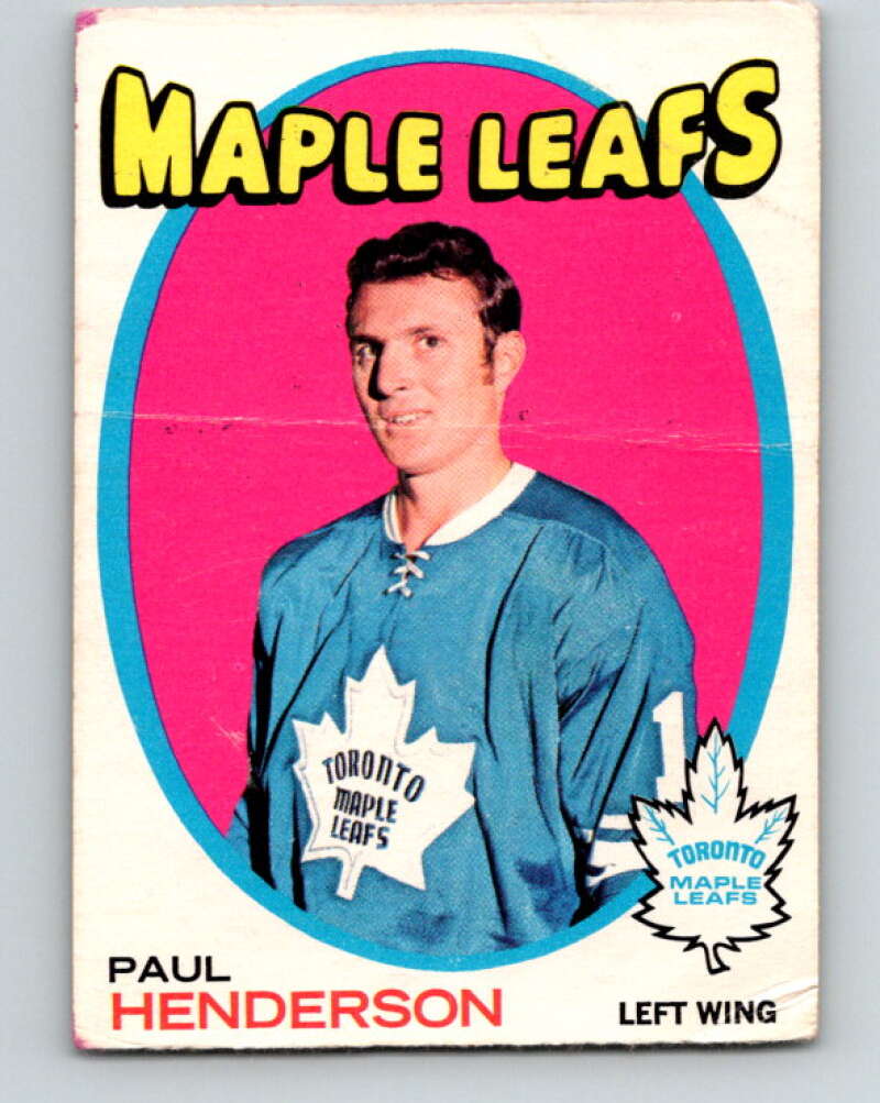 1971-72 O-Pee-Chee #67 Paul Henderson Toronto Maple Leafs V9158