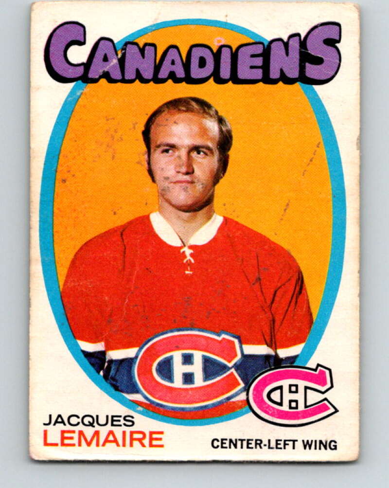 1971-72 O-Pee-Chee #71 Jacques Lemaire Montreal Canadiens V9172