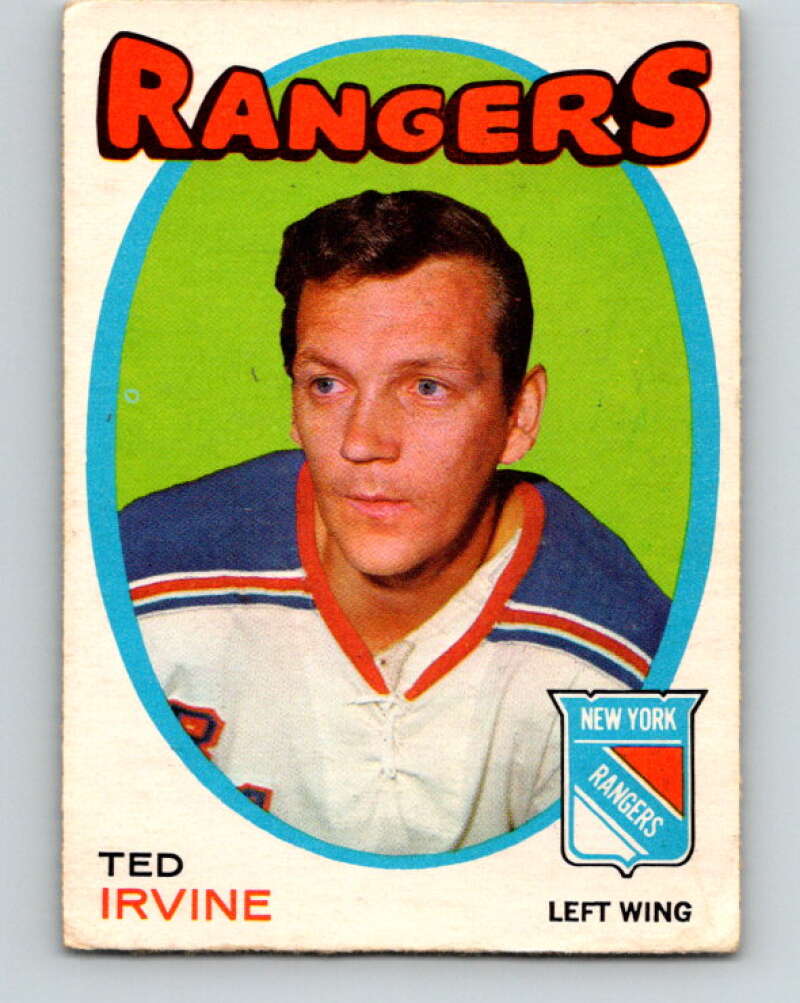 1971-72 O-Pee-Chee #74 Ted Irvine New York Rangers V9179