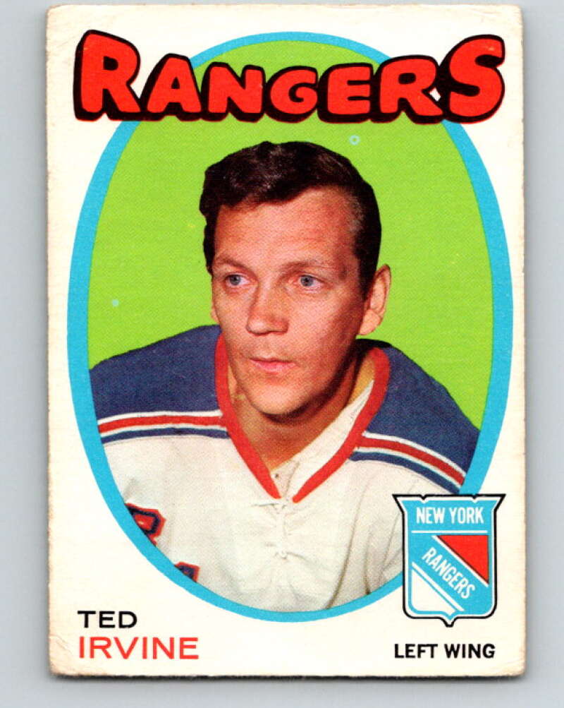 1971-72 O-Pee-Chee #74 Ted Irvine New York Rangers V9180
