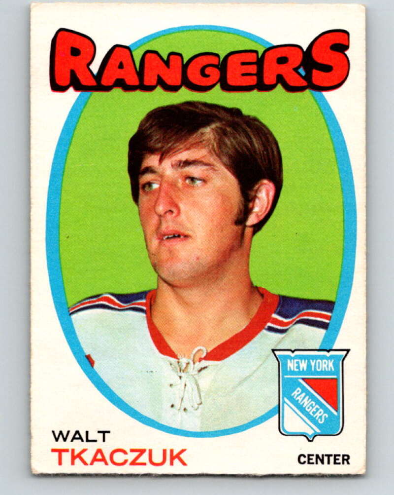 1971-72 O-Pee-Chee #75 Walt Tkaczuk New York Rangers V9183