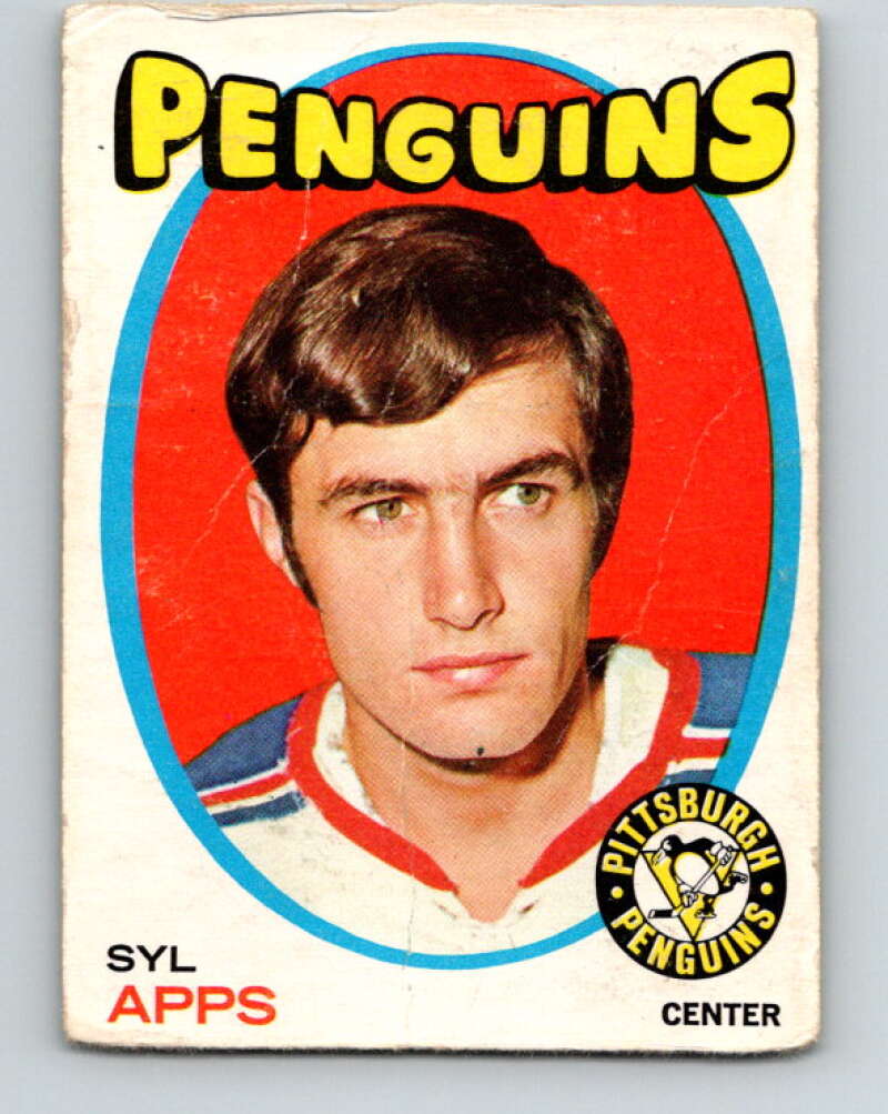 1971-72 O-Pee-Chee #77 Syl Apps Jr. RC Rookie Pittsburgh Penguins V9186