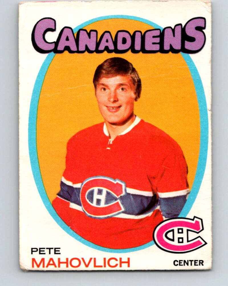 1971-72 O-Pee-Chee #84 Pete Mahovlich Montreal Canadiens V9202
