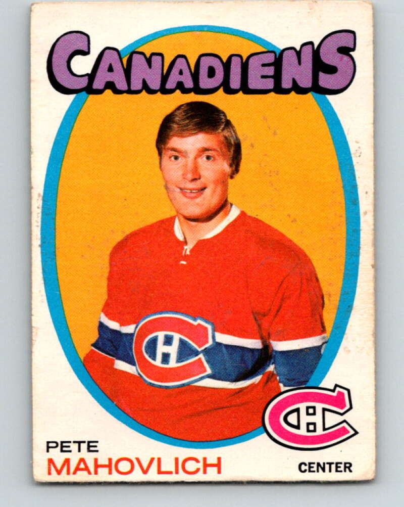 1971-72 O-Pee-Chee #84 Pete Mahovlich Montreal Canadiens V9204