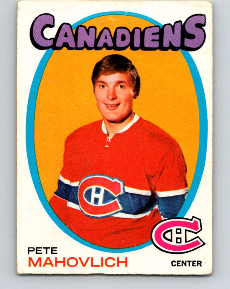 1971-72 O-Pee-Chee #84 Pete Mahovlich Montreal Canadiens V9205