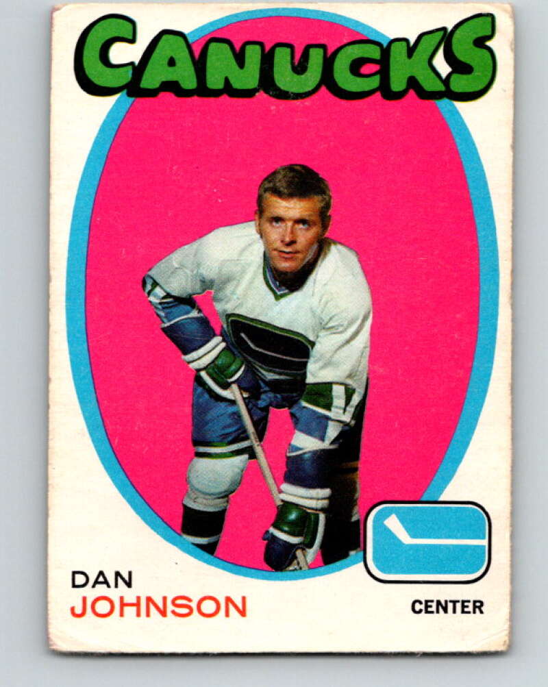 1971-72 O-Pee-Chee #95 Dan Johnson RC Rookie Vancouver Canucks V9233