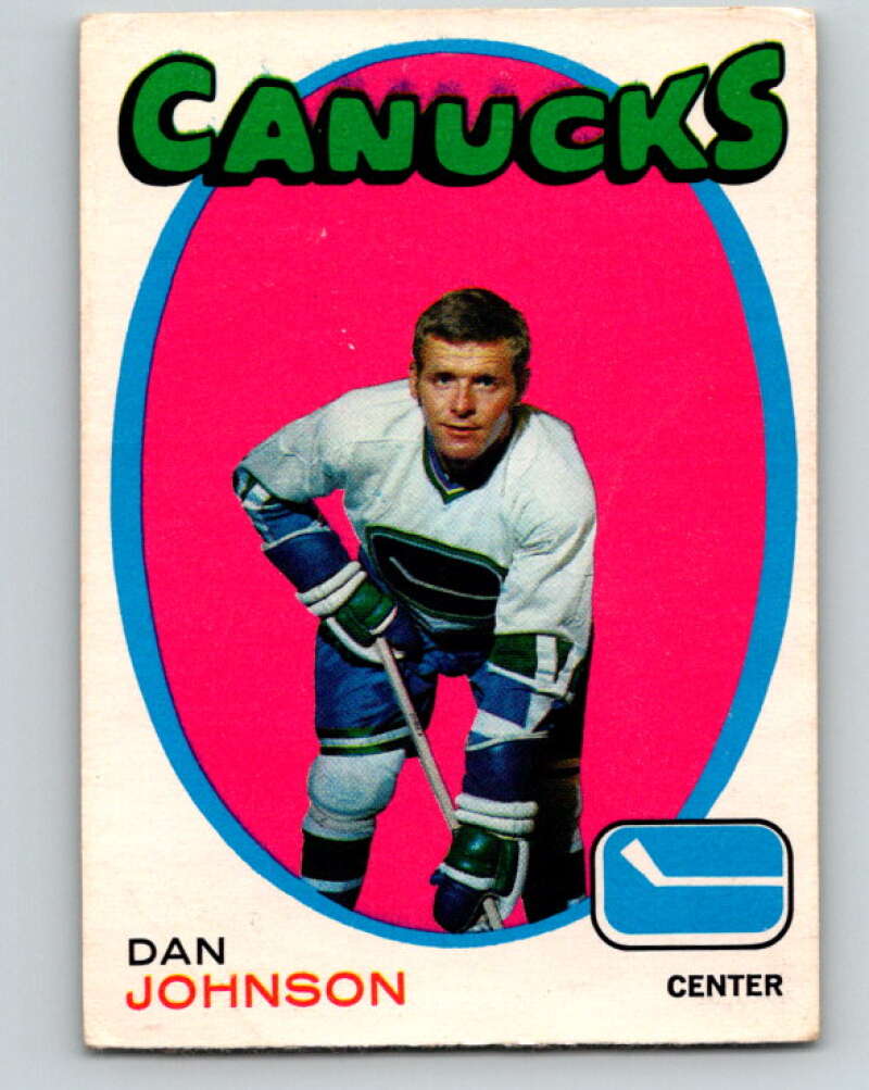 1971-72 O-Pee-Chee #95 Dan Johnson RC Rookie Vancouver Canucks V9234
