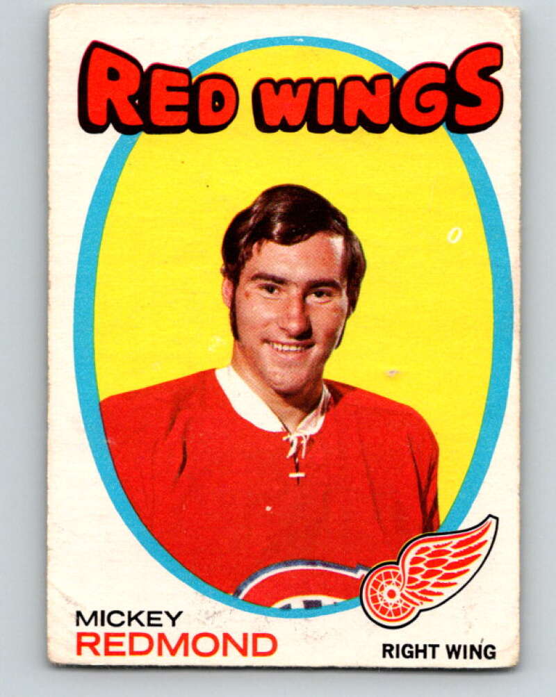 1971-72 O-Pee-Chee #102 Mickey Redmond Detroit Red Wings V9249