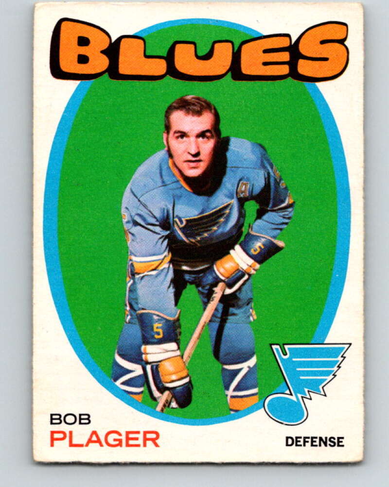 1971-72 O-Pee-Chee #103 Bob Plager UER St. Louis Blues V9250