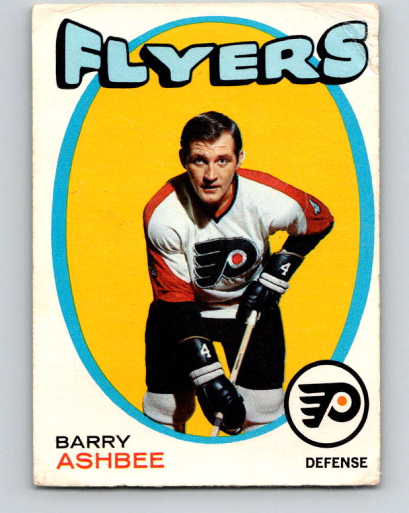 1971-72 O-Pee-Chee #104 Barry Ashbee RC Rookie Philadelphia Flyers V9253