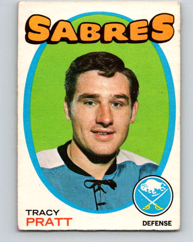 1971-72 O-Pee-Chee #107 Tracy Pratt Buffalo Sabres V9261