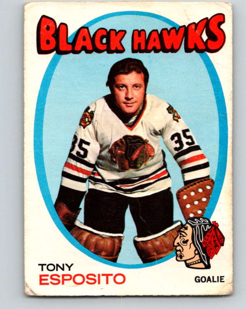 1971-72 O-Pee-Chee #110 Tony Esposito Chicago Blackhawks V9268