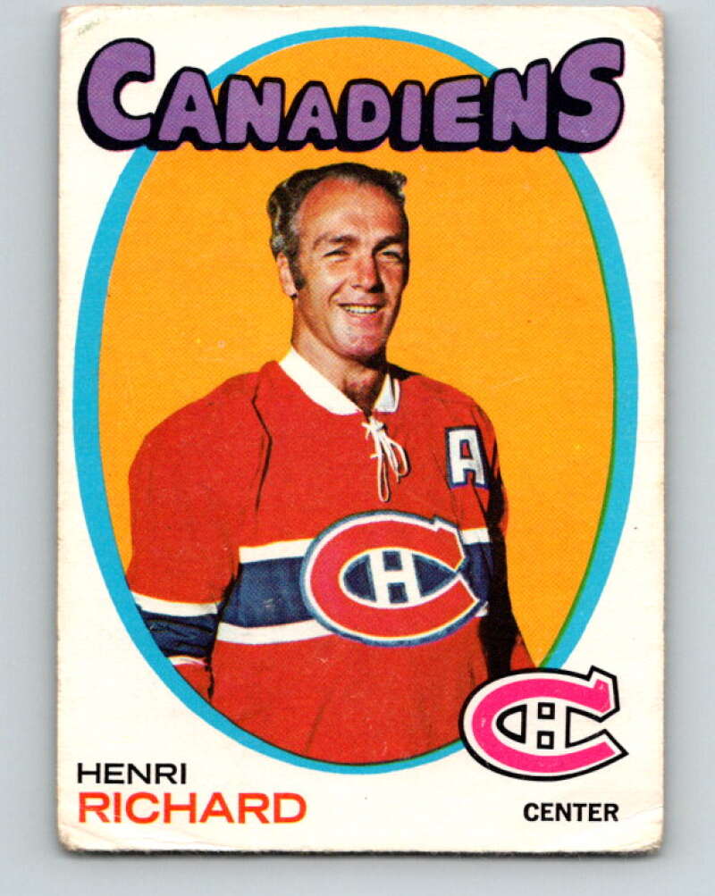 1971-72 O-Pee-Chee #120 Henri Richard Montreal Canadiens V9289