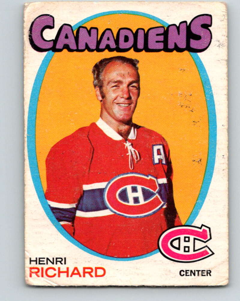 1971-72 O-Pee-Chee #120 Henri Richard Montreal Canadiens V9290