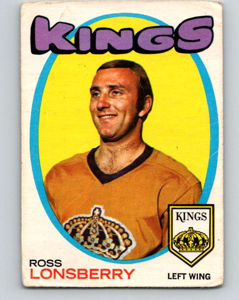 1971-72 O-Pee-Chee #121 Ross Lonsberry Los Angeles Kings V9291