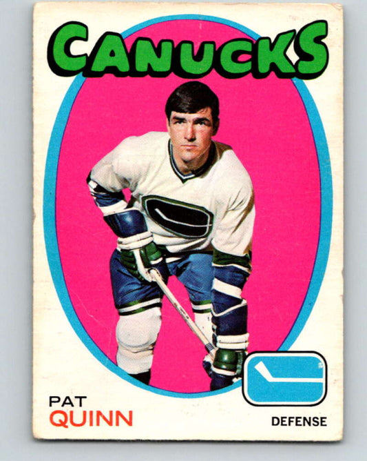 1971-72 O-Pee-Chee #122 Pat Quinn  Vancouver Canucks  V9295