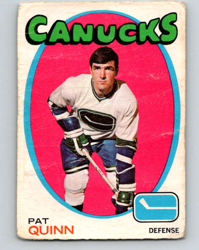 1971-72 O-Pee-Chee #122 Pat Quinn Vancouver Canucks V9297