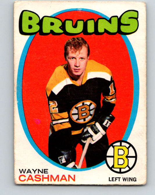 1971-72 O-Pee-Chee #129 Wayne Cashman  Boston Bruins  V9309