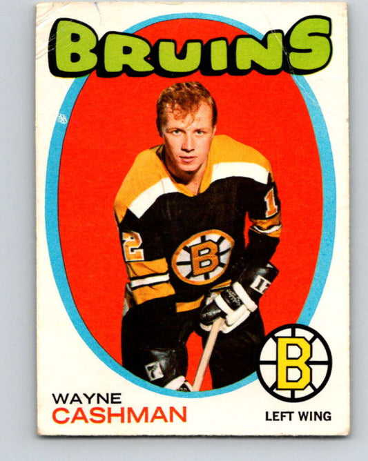 1971-72 O-Pee-Chee #129 Wayne Cashman  Boston Bruins  V9310