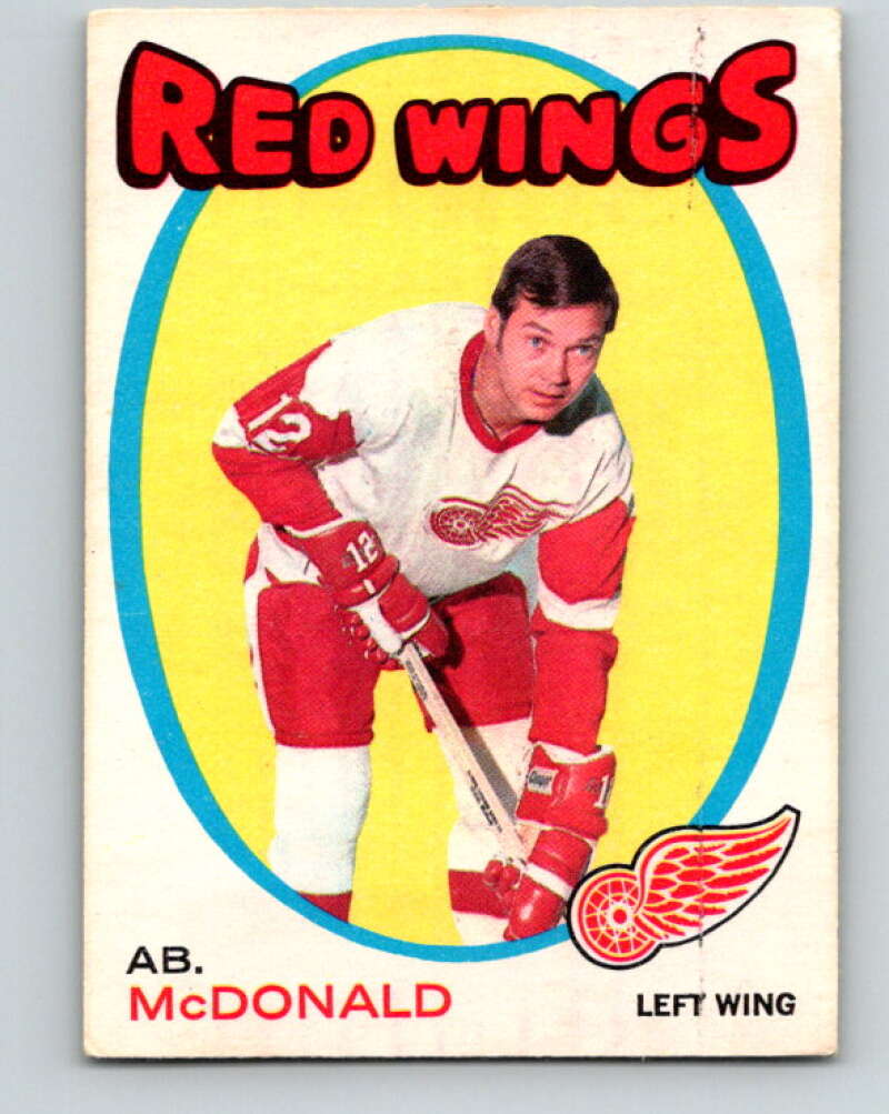 1971-72 O-Pee-Chee #134 Ab McDonald Detroit Red Wings V9317