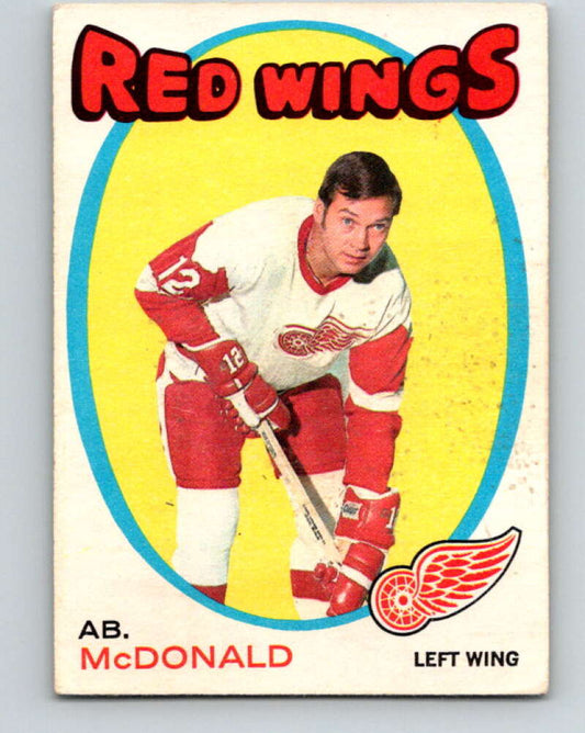 1971-72 O-Pee-Chee #134 Ab McDonald  Detroit Red Wings  V9318