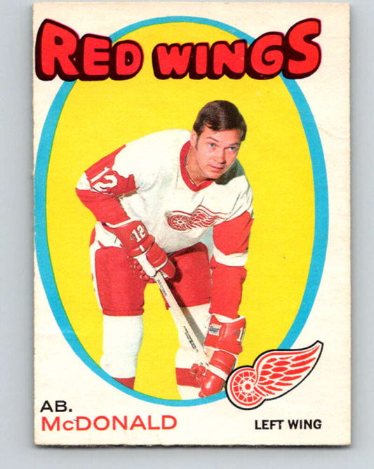 1971-72 O-Pee-Chee #134 Ab McDonald  Detroit Red Wings  V9319