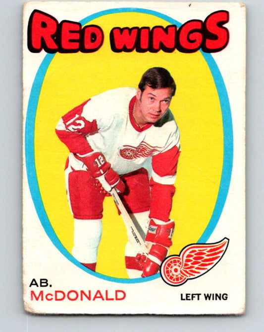 1971-72 O-Pee-Chee #134 Ab McDonald  Detroit Red Wings  V9320