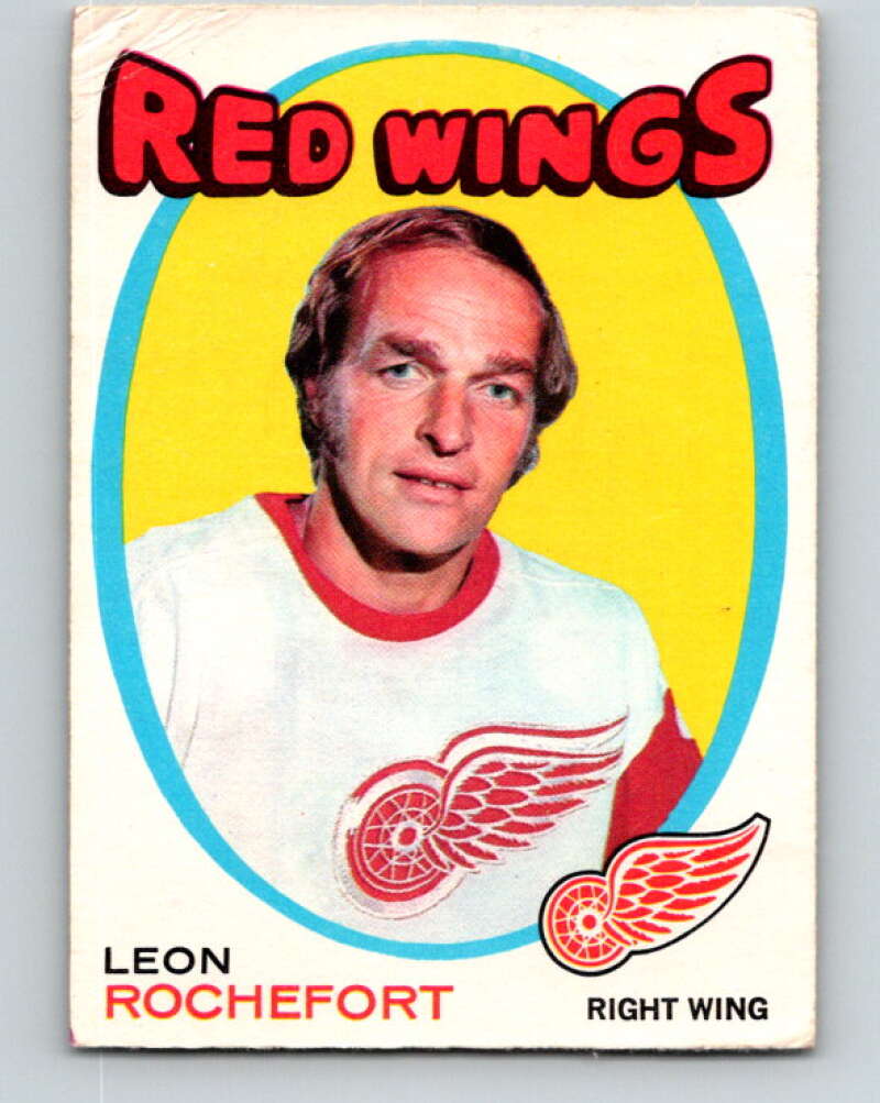 1971-72 O-Pee-Chee #135 Leon Rochefort Detroit Red Wings V9323