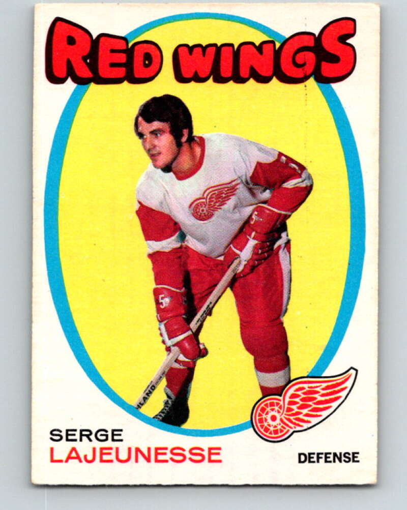 1971-72 O-Pee-Chee #136 Serge Lajeunesse RC Rookie Detroit Red Wings V9324