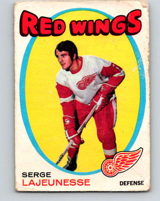 1971-72 O-Pee-Chee #136 Serge Lajeunesse  RC Rookie Detroit Red Wings  V9325