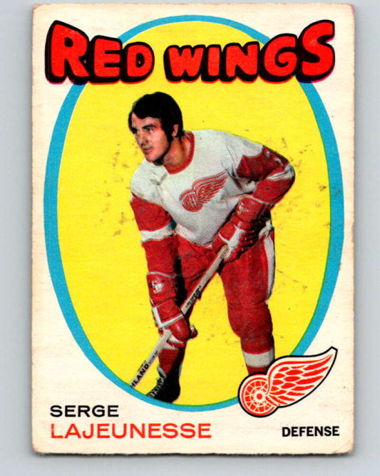 1971-72 O-Pee-Chee #136 Serge Lajeunesse  RC Rookie Detroit Red Wings  V9326