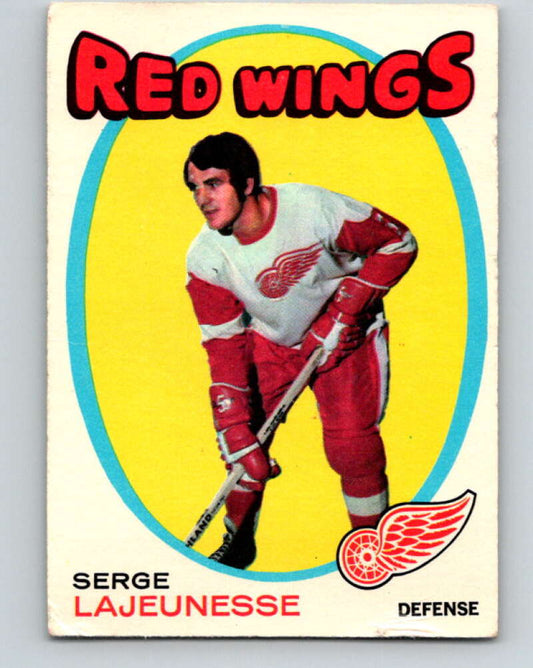 1971-72 O-Pee-Chee #136 Serge Lajeunesse  RC Rookie Detroit Red Wings  V9327