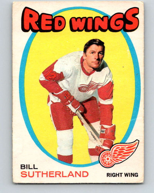 1971-72 O-Pee-Chee #141 Bill Sutherland  Detroit Red Wings  V9349