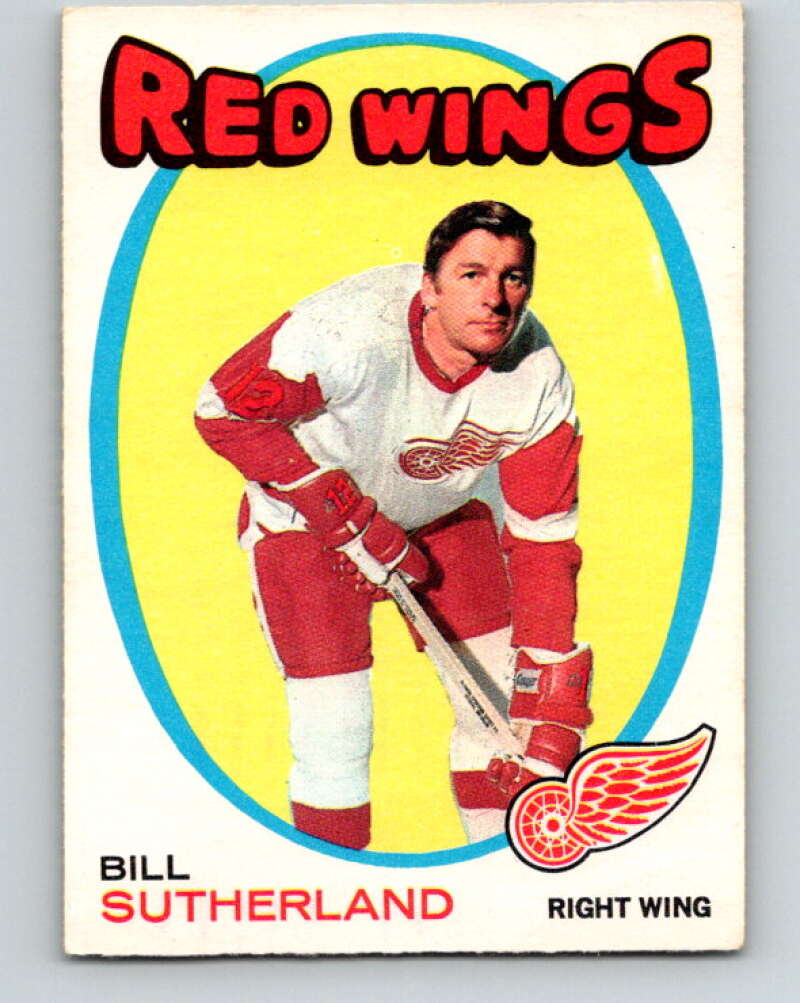 1971-72 O-Pee-Chee #141 Bill Sutherland Detroit Red Wings V9350