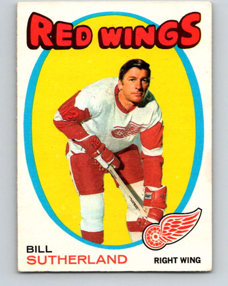 1971-72 O-Pee-Chee #141 Bill Sutherland Detroit Red Wings V9351