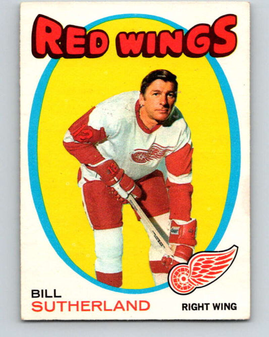 1971-72 O-Pee-Chee #141 Bill Sutherland  Detroit Red Wings  V9351
