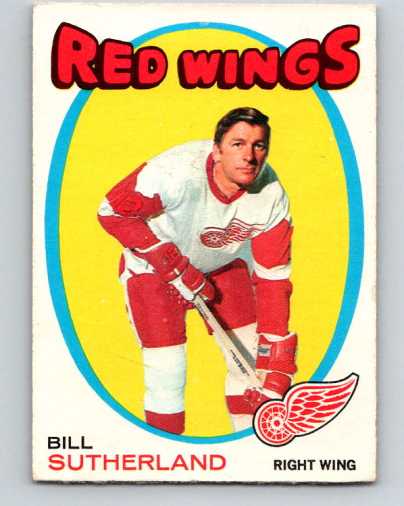1971-72 O-Pee-Chee #141 Bill Sutherland Detroit Red Wings V9352