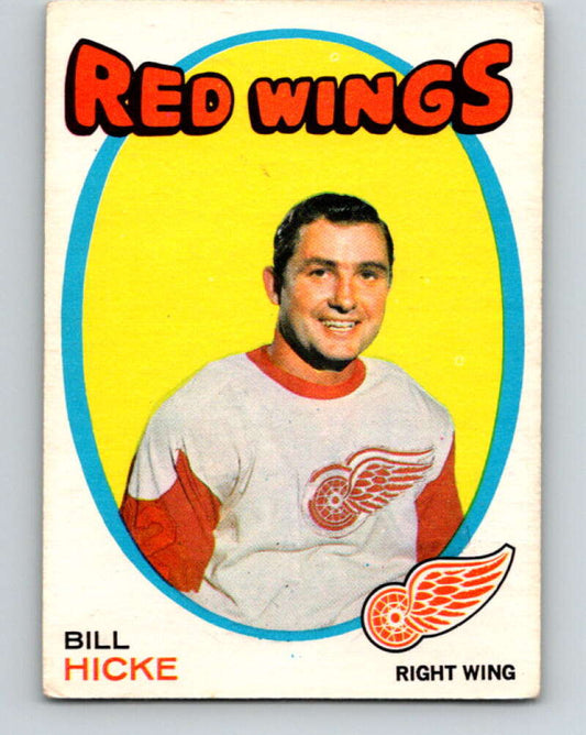 1971-72 O-Pee-Chee #142 Bill Hicke  Detroit Red Wings  V9353