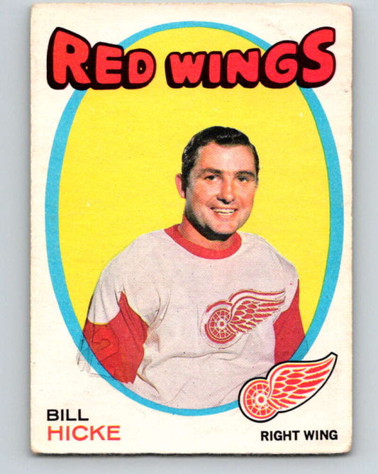 1971-72 O-Pee-Chee #142 Bill Hicke  Detroit Red Wings  V9354