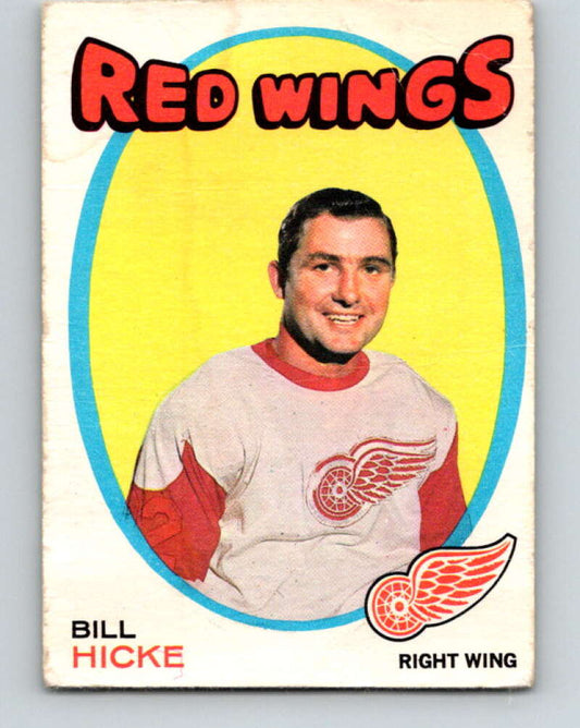 1971-72 O-Pee-Chee #142 Bill Hicke  Detroit Red Wings  V9355