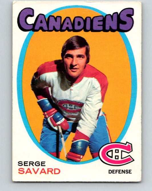 1971-72 O-Pee-Chee #143 Serge Savard  Montreal Canadiens  V9356