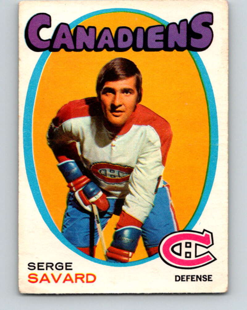 1971-72 O-Pee-Chee #143 Serge Savard Montreal Canadiens V9358